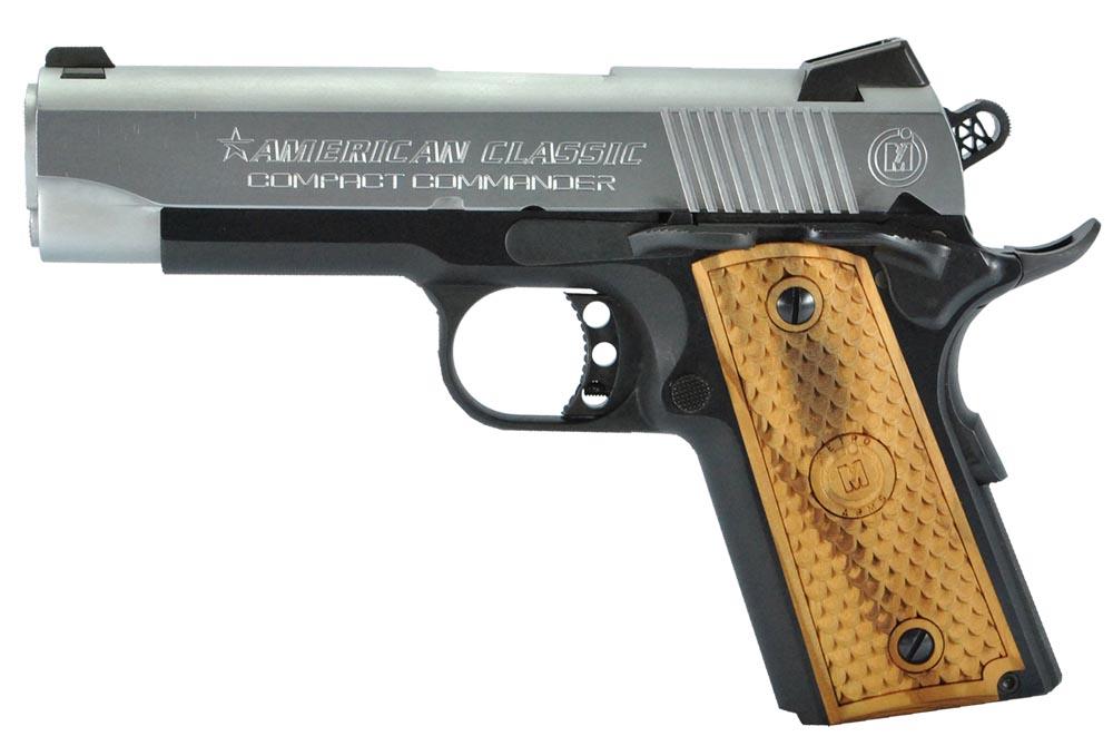 Buy American Classic 1911 Cmpt Commndr Pistol ACCC45DT, 45 ACP, 4.3", Hardwood Grips, Blued Finish, 7 Rds Online » Bersa Guns